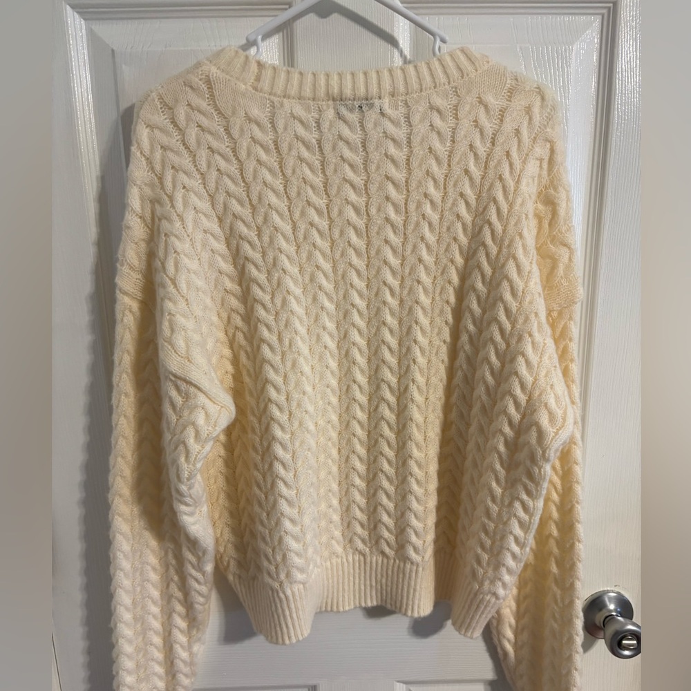 Cozy Cream Cable Knit Sweater